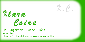 klara csire business card