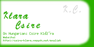 klara csire business card